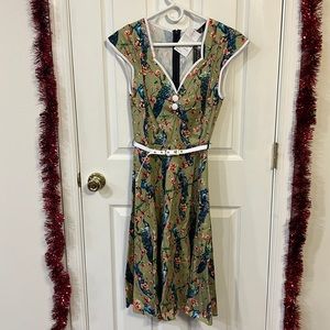 Unique Vintage Peacock Dress